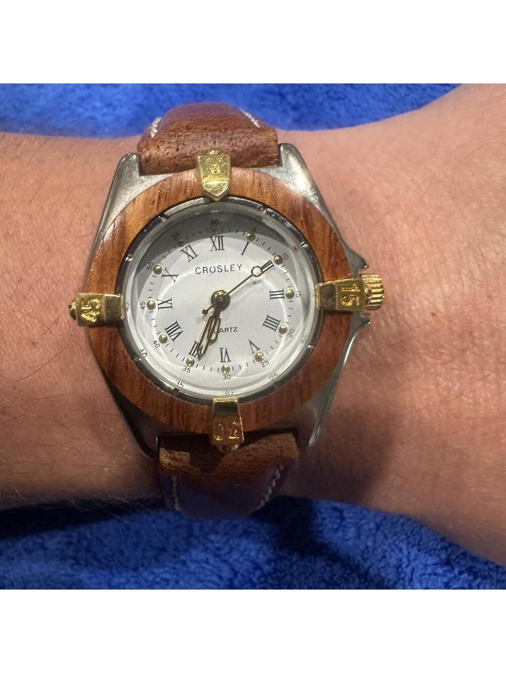 Vintage Crosley Wood Bezel Watch